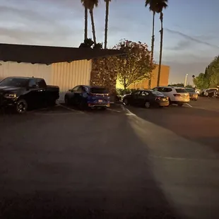 cars parked in a parking lot