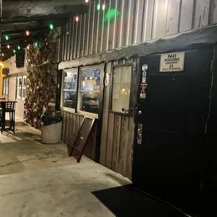 outside