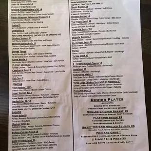 Menu as of 12-9-24 :)
