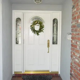 StowAway Retractable Screen Door (Beautiful Front Single Inswing Door - Retracted)