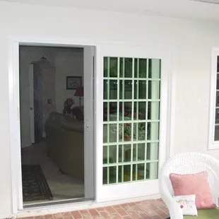 StowAway Retractable Screen Door (Single Sliding Doors - In Use)