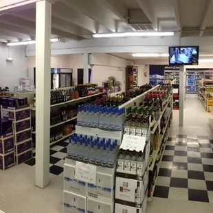 a view of a liquor store