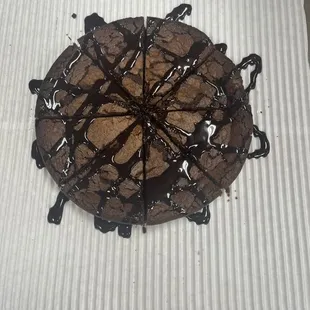 6" Chocolate gooey brownie with chocolate drizzle