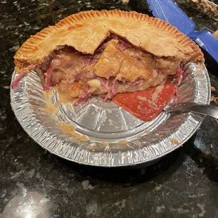Pie picked up and pie half eaten...yummy