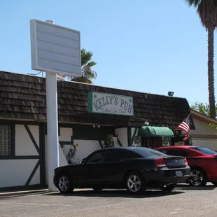 cars parked in front of the building