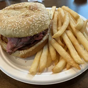 Small roast beef &amp; fries