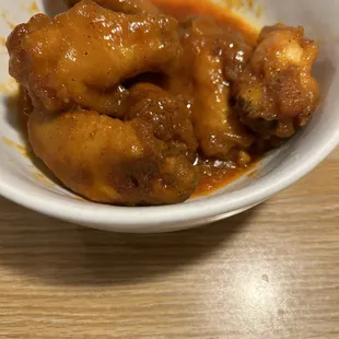 Broiled wings for appetizers