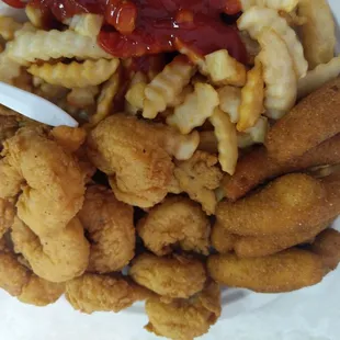 a plate of fried food