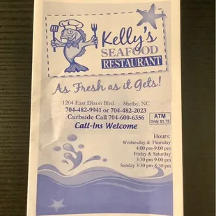 Menu as of 062823