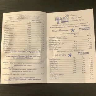 Menu as of 062823