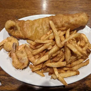 fish and chips and macaroni