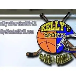 a picture of the logo for kelly's sports grill