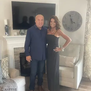 Toni and getting ready to leave for our reunion at Kelly&apos;s Steakhouse