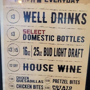 Beer prices are very reasonable, especially at happy hour.