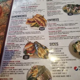The front side menu