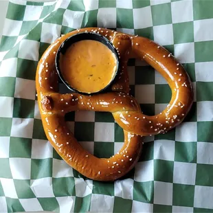 This is the Bavarian Pretzel appetizer.  Photo taken September 11, 2021.