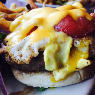 Fried egg burger