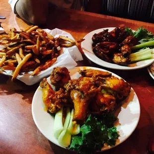 Wings and fries