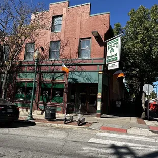 the front of the building