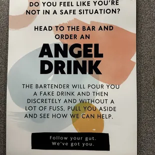 I appreciate when bars are looking out for everyone