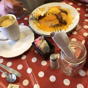 Hot brown and potato soup