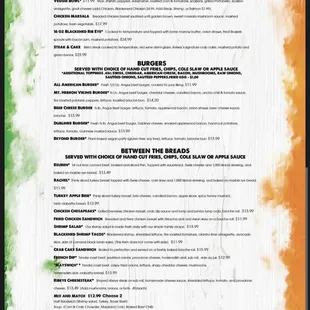 Online menu