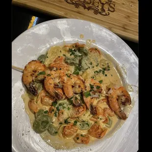 Loaded seafood pasta!