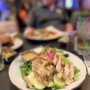 Mixed greens with chicken