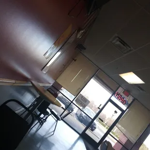 the inside of a restaurant