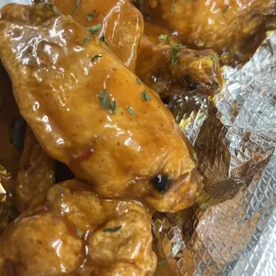 Honey hot wings