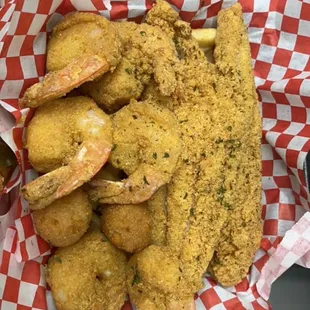 Catfish and shrimp