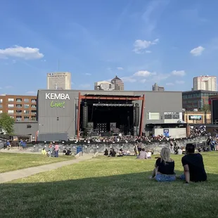 View of the stage from the very back of the lawn. Still an excellent view!