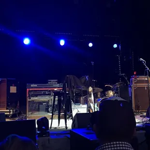 a band performing on stage