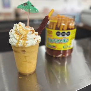 Mango blended tea with tajin