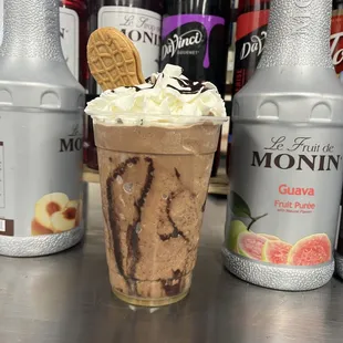 a close up of a drink