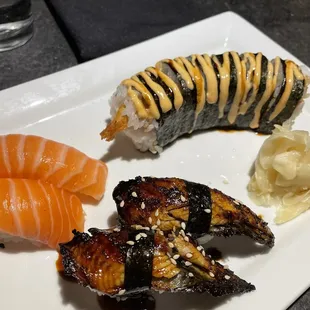 a variety of sushi on a plate