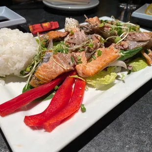 Salmon skin salad