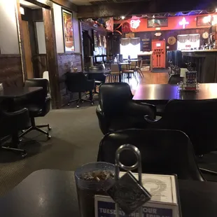 a view of the dining area