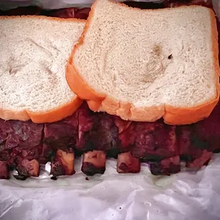 Half rack of ribs (bigger 1/2 rack than some places we've gotten for a whole rack!)