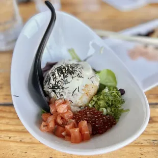 Ikura Salmon Yaki-Oni Benedict