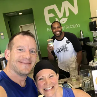 a man and a woman at a gym