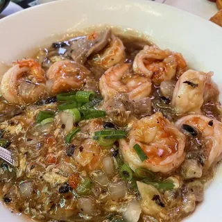 Jumbo Shrimp in Lobster Sauce