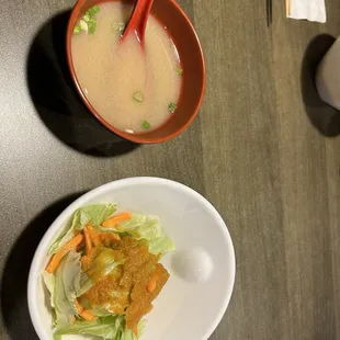 Miso Soup and House Salad