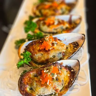 Baked mussels