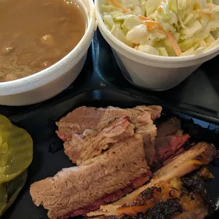 Texas lunch in Kentucky - Brisket and Pintos