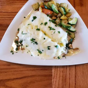 Crepes at KenZ restaurant at Blue Heron Brew Pub.  Awesome food. Dessert consisted of the Lemon Curd Tart with fresh berries. Yum.