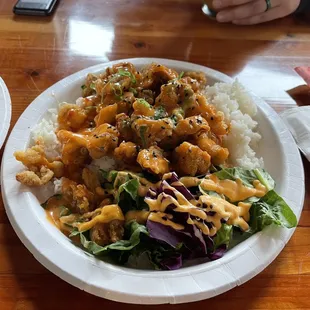 Spicy crispy chicken ($14)