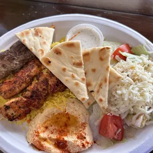 Beef &amp; Chicken Kabob Plate