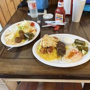 Begin platter and. Chicken and beef platter with my special order!