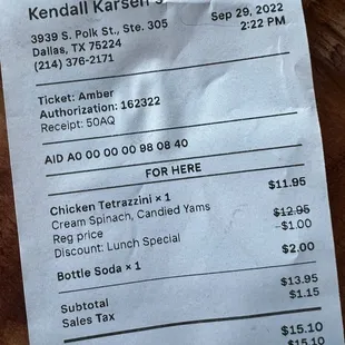 Can't beat these lunch prices.  I had two meals out of my plate.